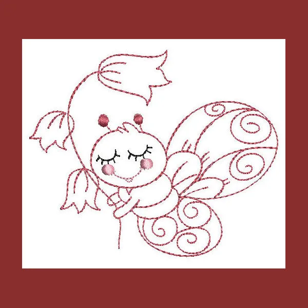 Sleeping Bugs Redwork