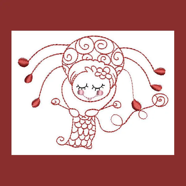 Sleeping Bugs Redwork