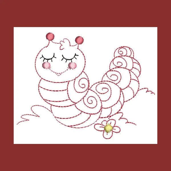 Sleeping Bugs Redwork
