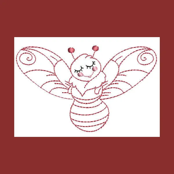 Sleeping Bugs Redwork