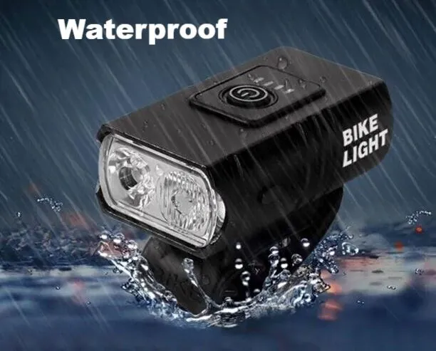 SMAXElite™ LED Rechargeable Bicycle Headlight: Front Bike Lamp, 6 Modes, USB