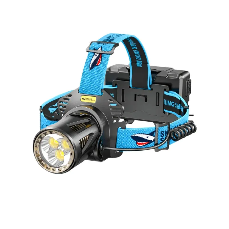 Smiling Shark TD2003 Rechargeable Headlamp LED M90*3 Powerful Super Bright Headlight with Sensor for Outdoor Camping