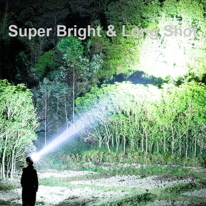 Smiling Shark TD2003 Rechargeable Headlamp LED M90*3 Powerful Super Bright Headlight with Sensor for Outdoor Camping