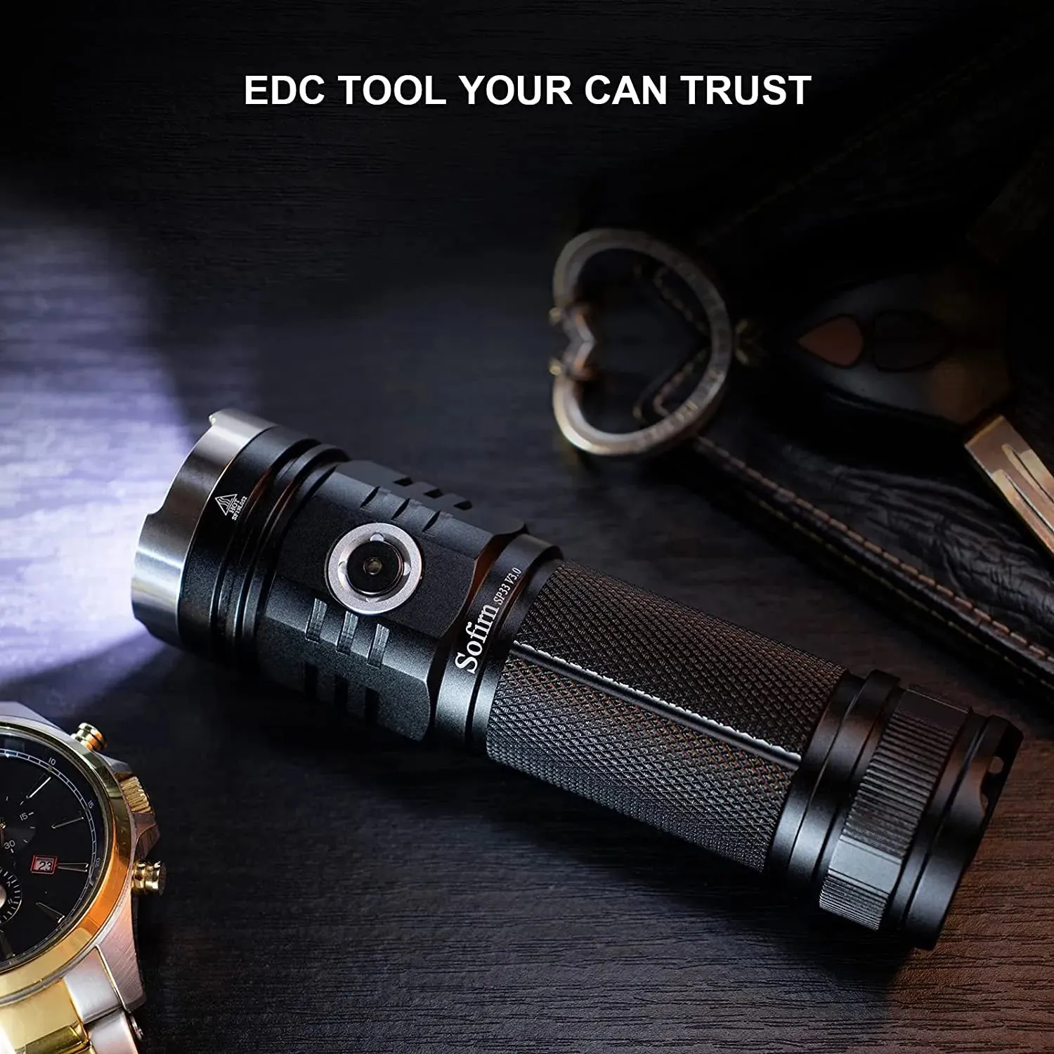 Sofirn SP33V3.0 3500lm Powerful LED Flashlight USB C Rechargeable Torch 26650 Light Cree XHP50.2 with Power Indicator