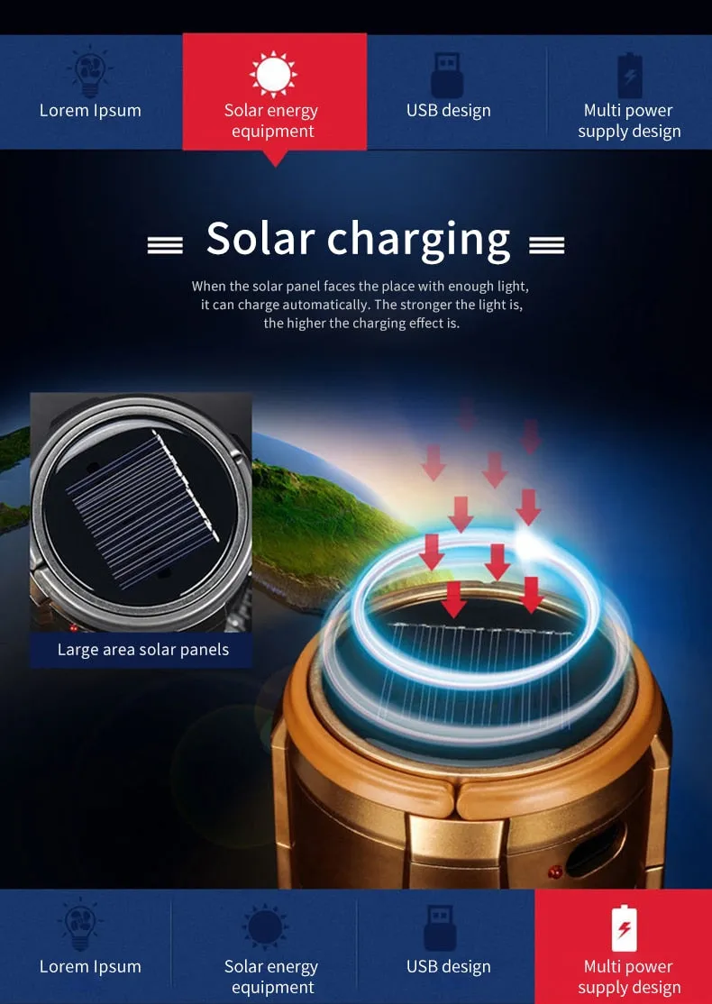 Solar Fan Camping Light