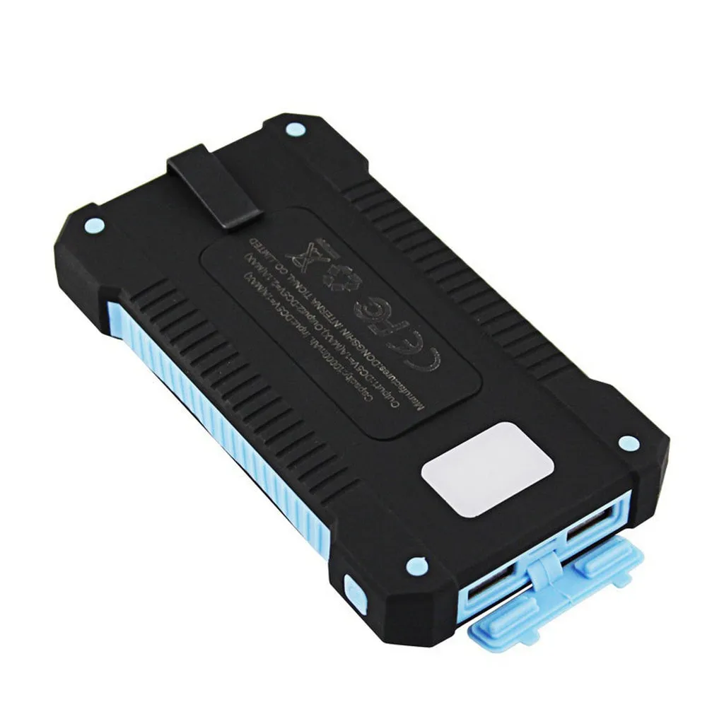 Solar Phone Charger PowerBank DCAE Real 10000mAh Power Bank Waterproof Shock drop resistance Dual USB Travel  For Android smart phone