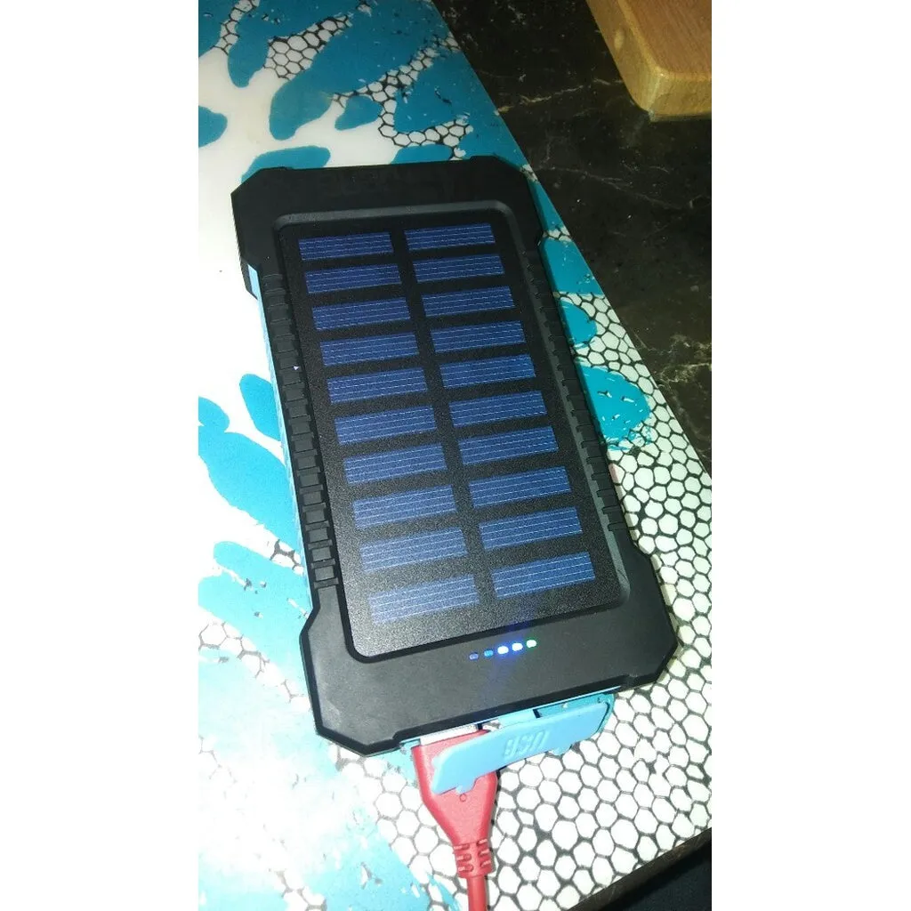 Solar Phone Charger PowerBank DCAE Real 10000mAh Power Bank Waterproof Shock drop resistance Dual USB Travel  For Android smart phone