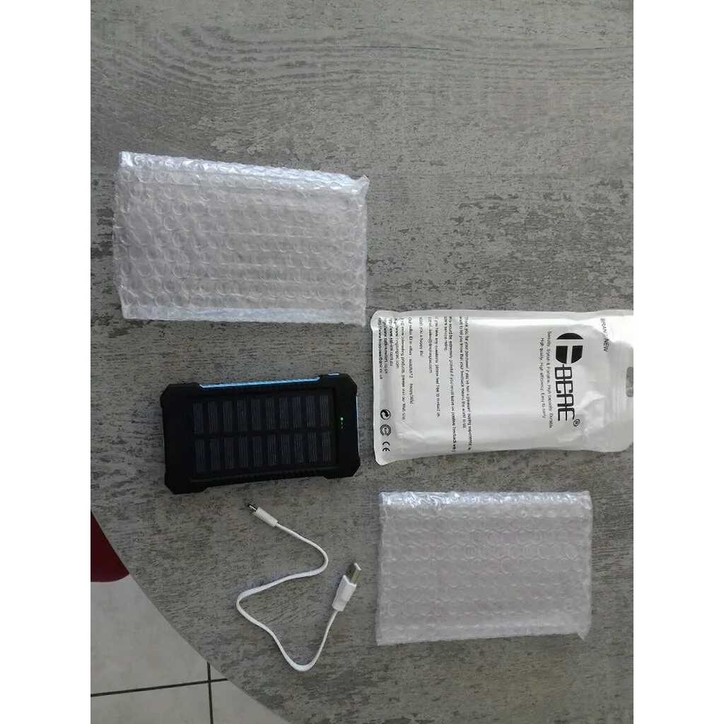 Solar Phone Charger PowerBank DCAE Real 10000mAh Power Bank Waterproof Shock drop resistance Dual USB Travel  For Android smart phone