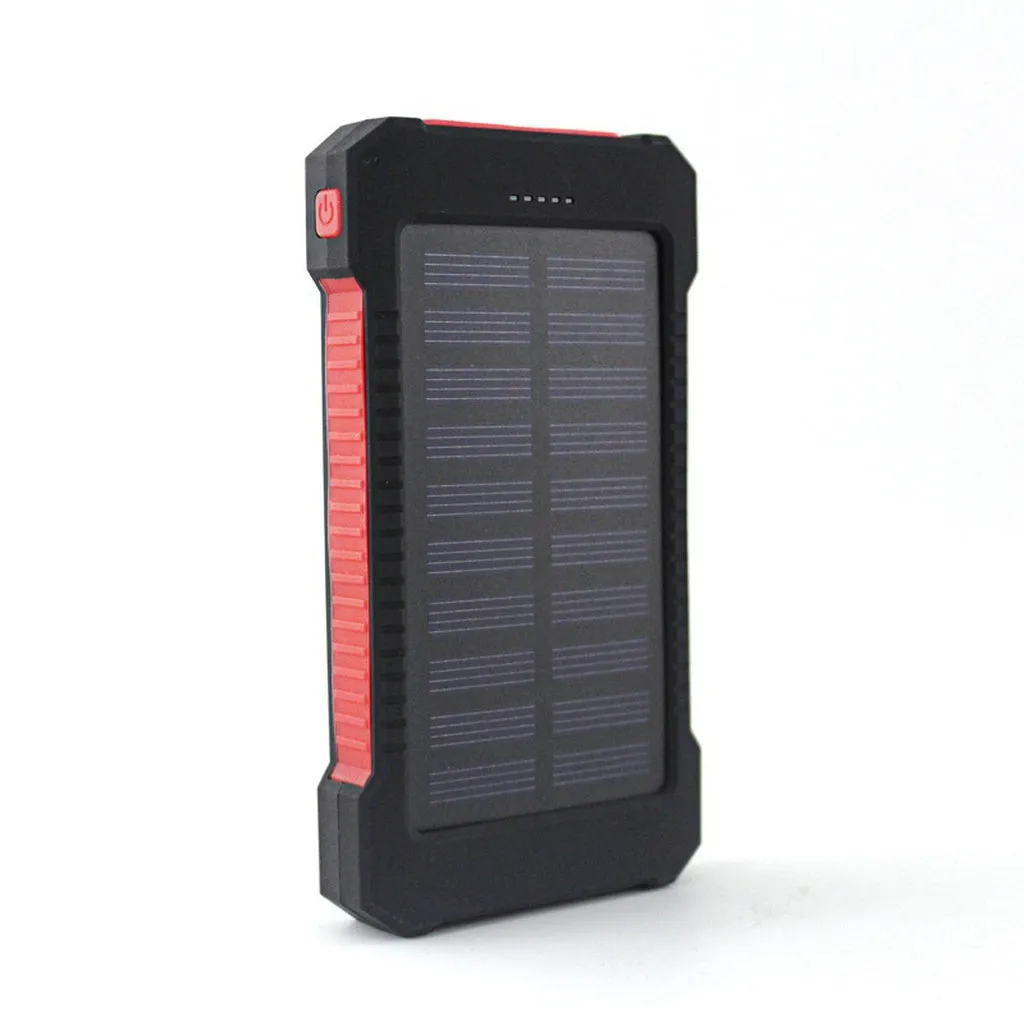 Solar Phone Charger PowerBank DCAE Real 10000mAh Power Bank Waterproof Shock drop resistance Dual USB Travel  For Android smart phone