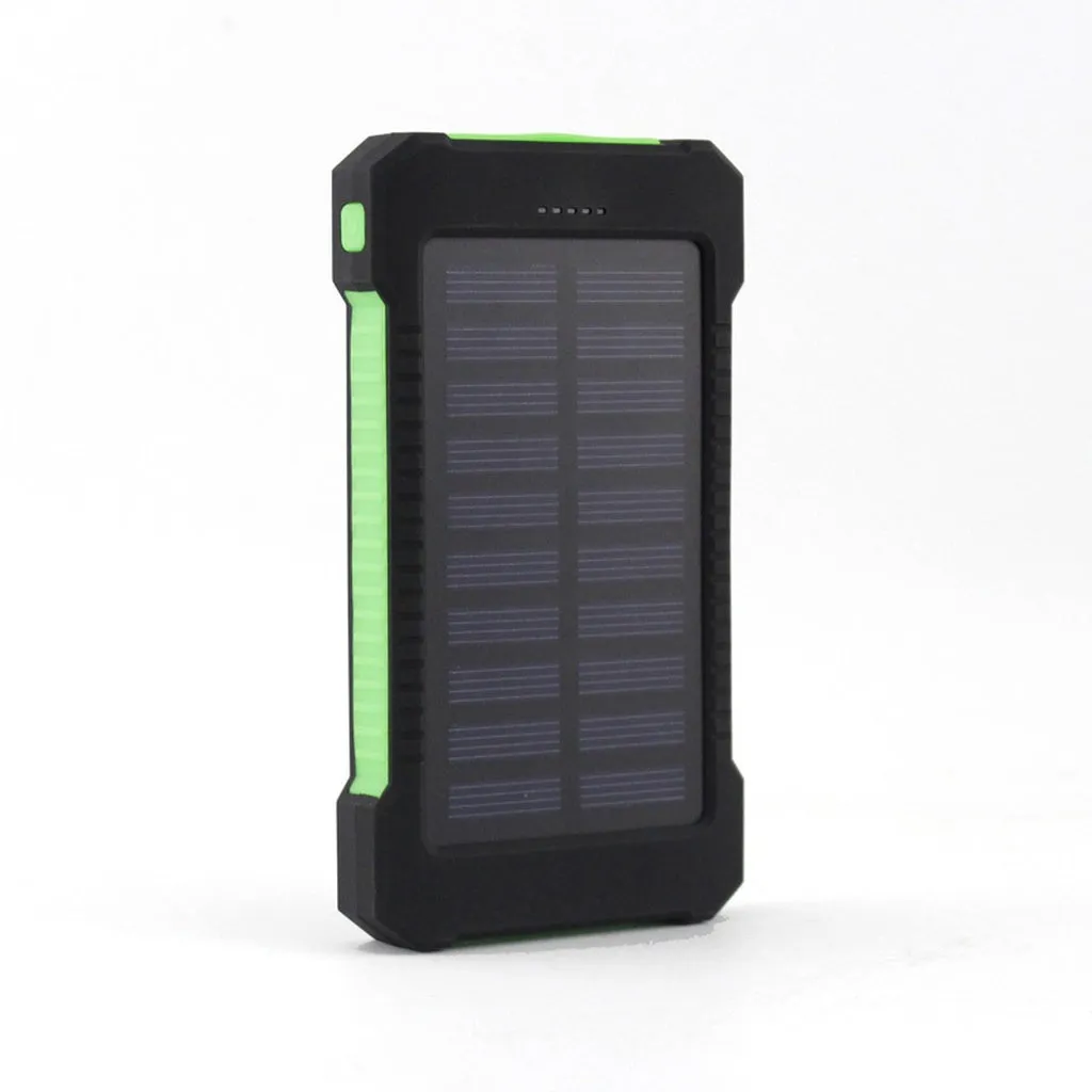 Solar Phone Charger PowerBank DCAE Real 10000mAh Power Bank Waterproof Shock drop resistance Dual USB Travel  For Android smart phone