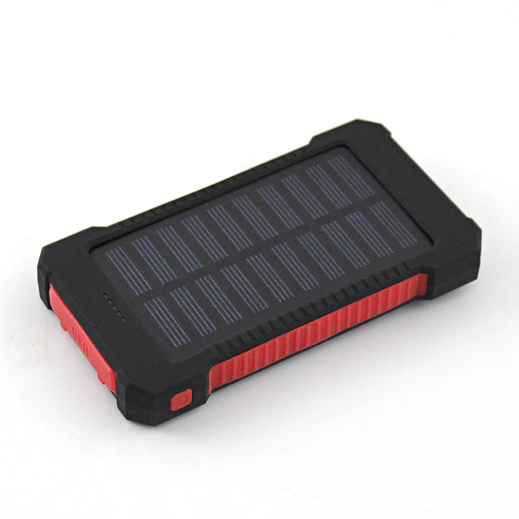 Solar Phone Charger PowerBank DCAE Real 10000mAh Power Bank Waterproof Shock drop resistance Dual USB Travel  For Android smart phone