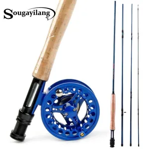 Sougayilang 2.7M/8.86ft Light Weight Ultra Portable Fly Fishing Rod And Reel Carbon Fly Fishing Rod and Fly Reel Combo Tackles