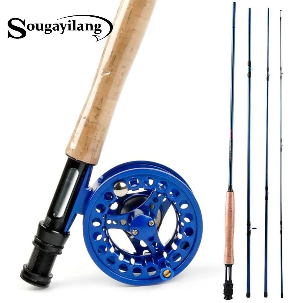 Sougayilang 2.7M/8.86ft Light Weight Ultra Portable Fly Fishing Rod And Reel Carbon Fly Fishing Rod and Fly Reel Combo Tackles