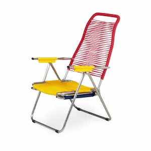 Spaghetti Outdoor Lounge Chair - Red/ Yellow/ Blue Spaghetti Outdoor Lounge Chair - Red/ Yellow/ Blue
