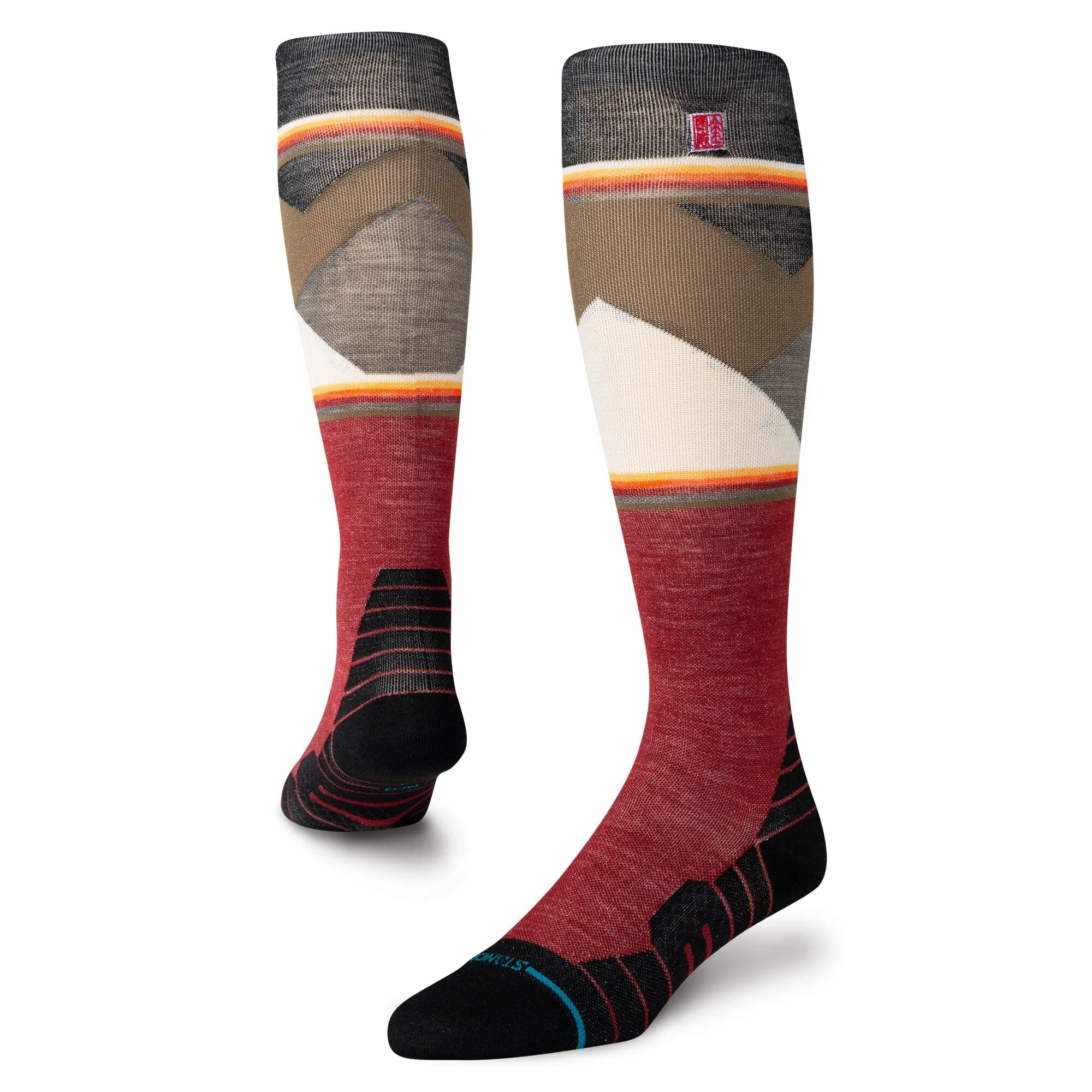 STANCE Jimmy Chin Performance Wool Snow Socks Red