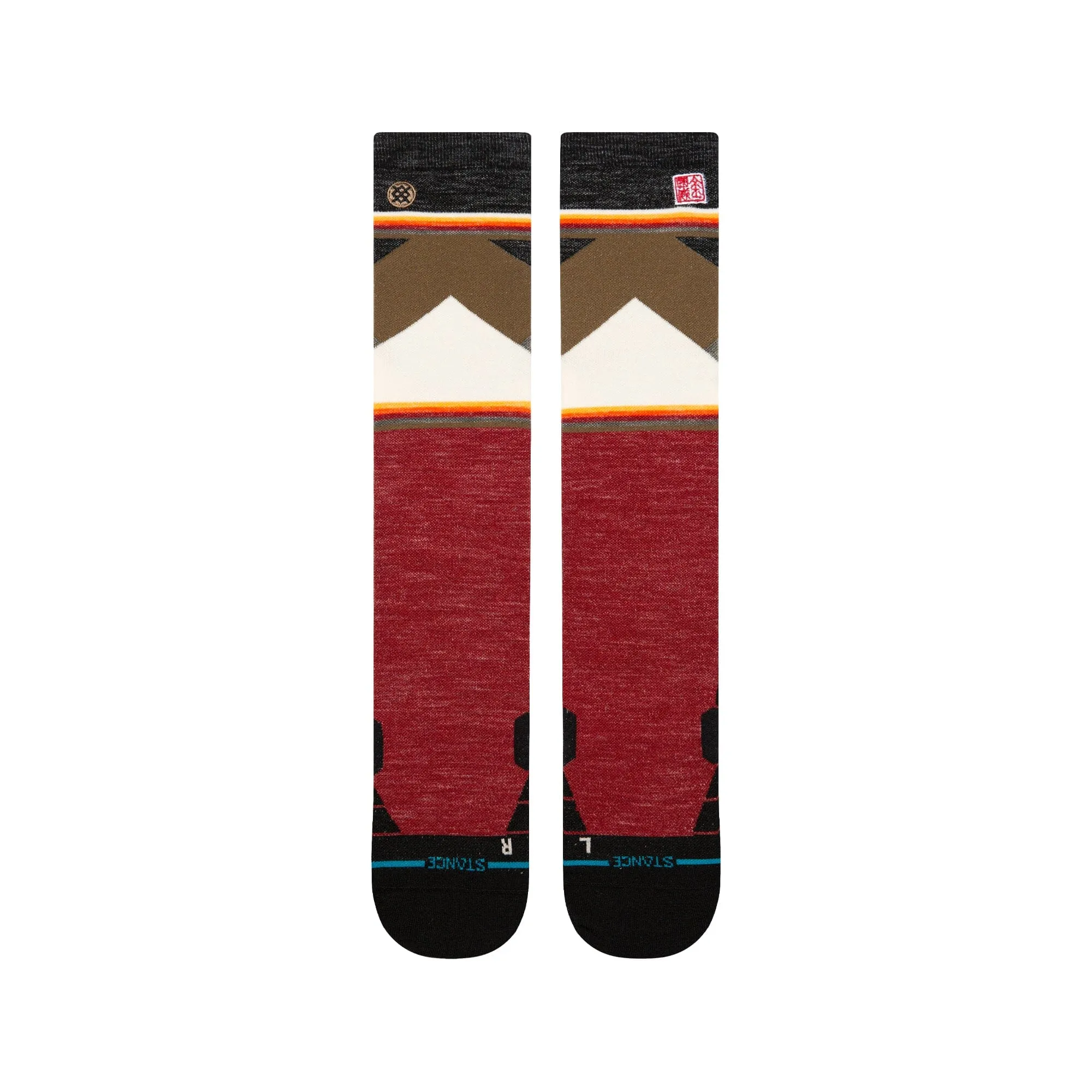 STANCE Jimmy Chin Performance Wool Snow Socks Red