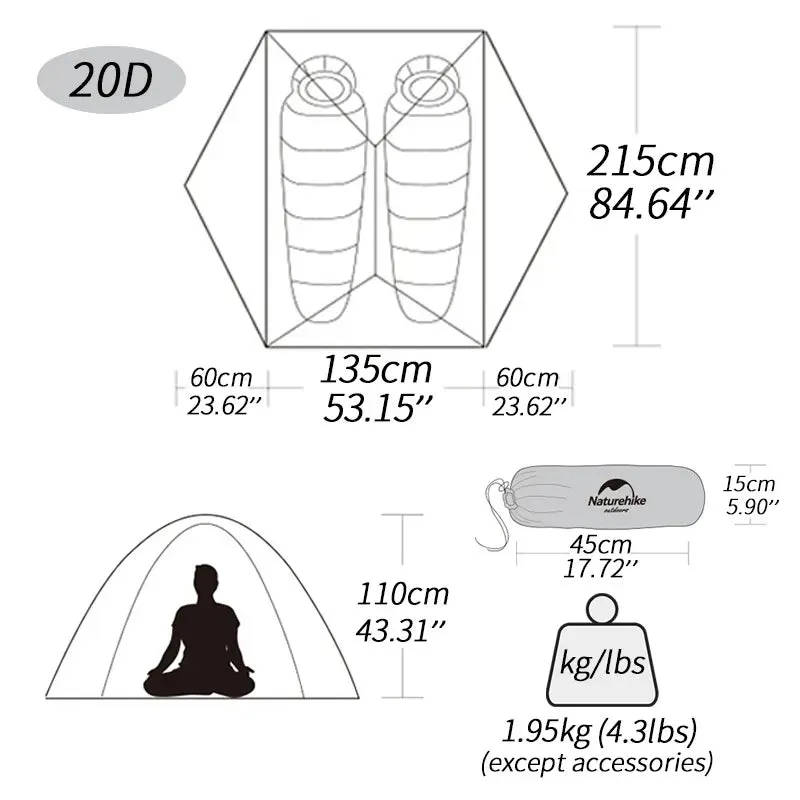 Star River 2 Ultralight Waterproof Tent for Backpacking and Outdoor Camping