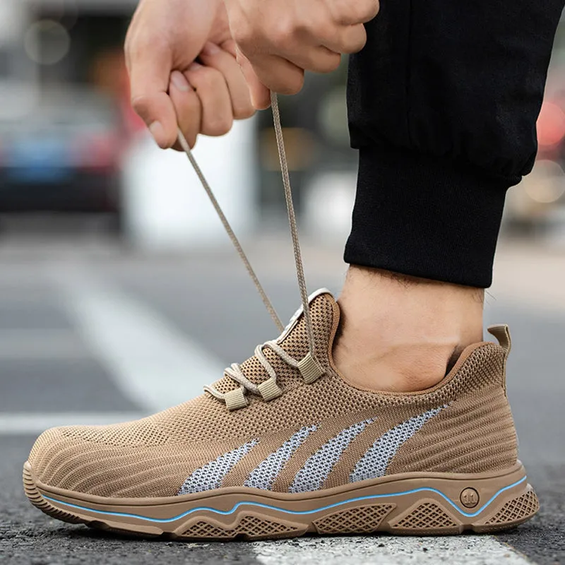 Steel Toe Shoes for Men Indestructible Work Lightweight Sneakers Puncture Proof Slip Resistant Women Construction Composite