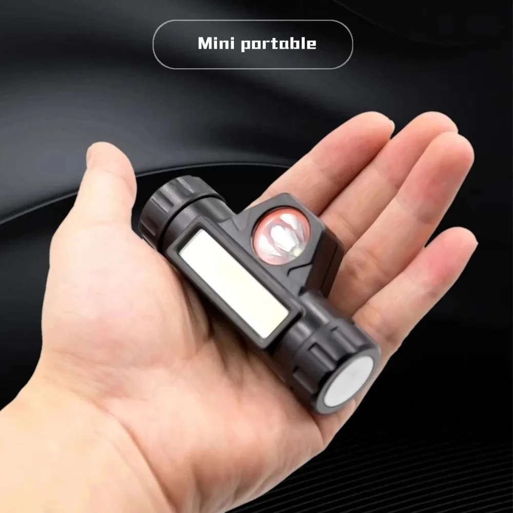 stepless dimming mini headlamp xpe cob led headlight brightness adjustable usb rechargeable portable Flash Torch light Head Lamp