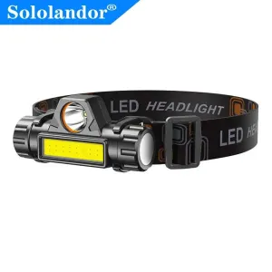 stepless dimming mini headlamp xpe cob led headlight brightness adjustable usb rechargeable portable Flash Torch light Head Lamp