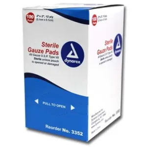Sterile Gauze Pads 2"x2" - Box of 100