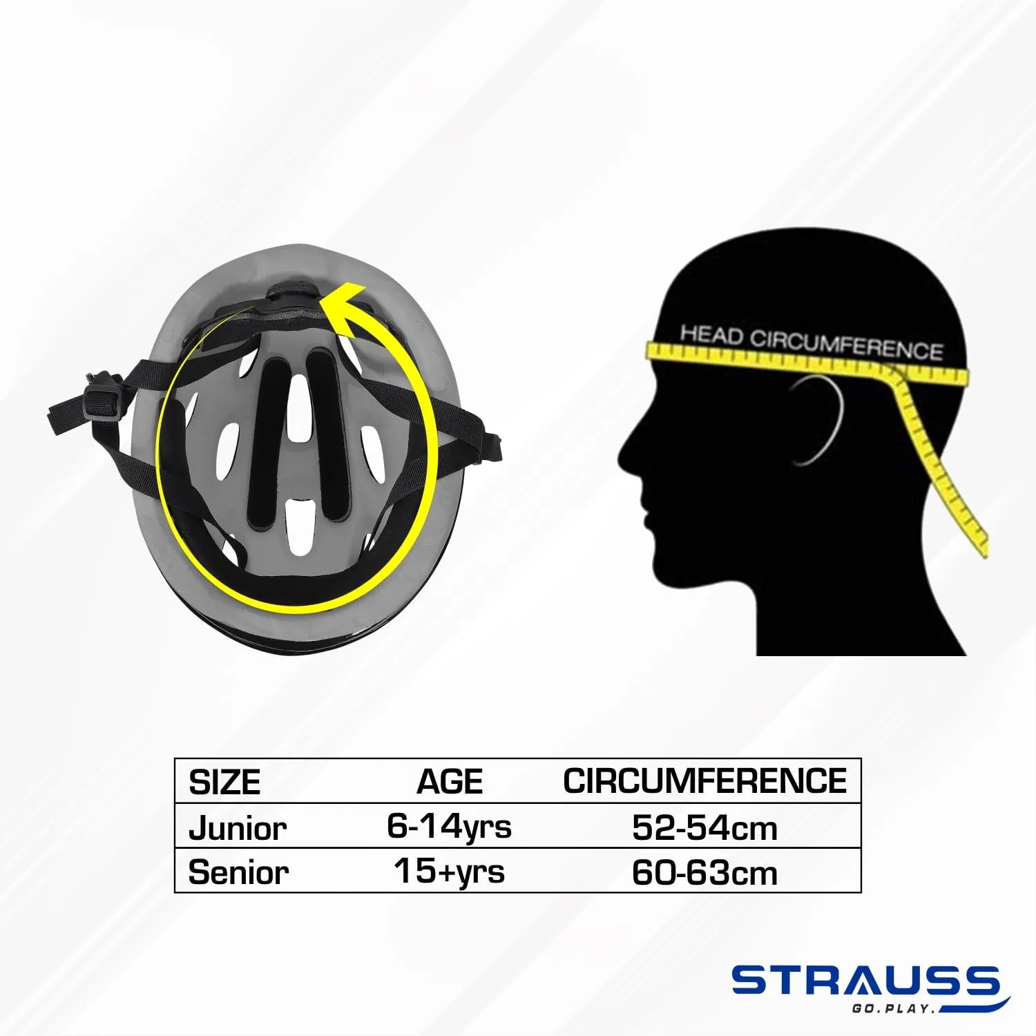 Strauss Adjustable Cycling Helmet , ELITE | Light Weight with Superior Ventilation | Mountain, Road Bike & Skating Helmet With Premium EPS Foam Lining| Ideal for Adults and Kids|Size: Senior (Black and Green)