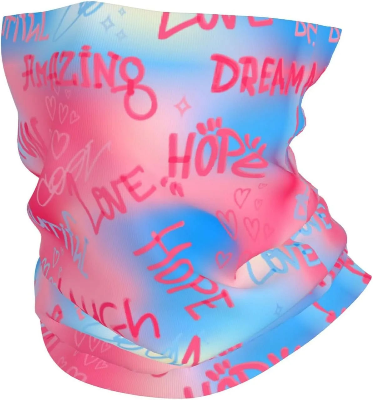 Street Art Style Of Letter Tube Neck Gaiter Scarf Face Mask Multifunction Bandana Balaclava Gaiter Face Cover Headwear For Men Women