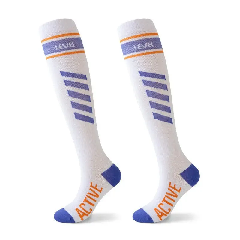 Strong pressure exercise, muscle compression socks, professional pressure socks, running, women's skipping rope, fitness, cyclin