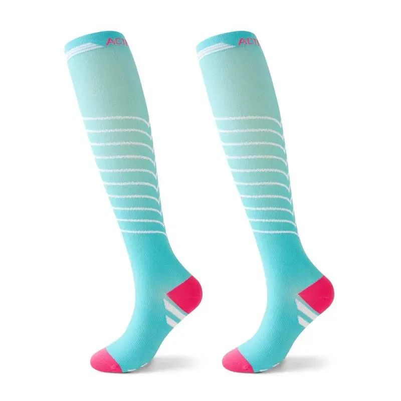 Strong pressure exercise, muscle compression socks, professional pressure socks, running, women's skipping rope, fitness, cyclin
