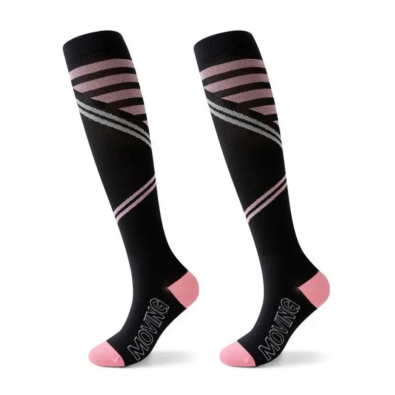 Strong pressure exercise, muscle compression socks, professional pressure socks, running, women's skipping rope, fitness, cyclin