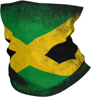 Summer Face Mask Breathable Sun Protection Jamaica Flag Jamaican Print Neck Gaiter for Fishing Hiking Camping Outdoors Versatile Headwrap Multicolor