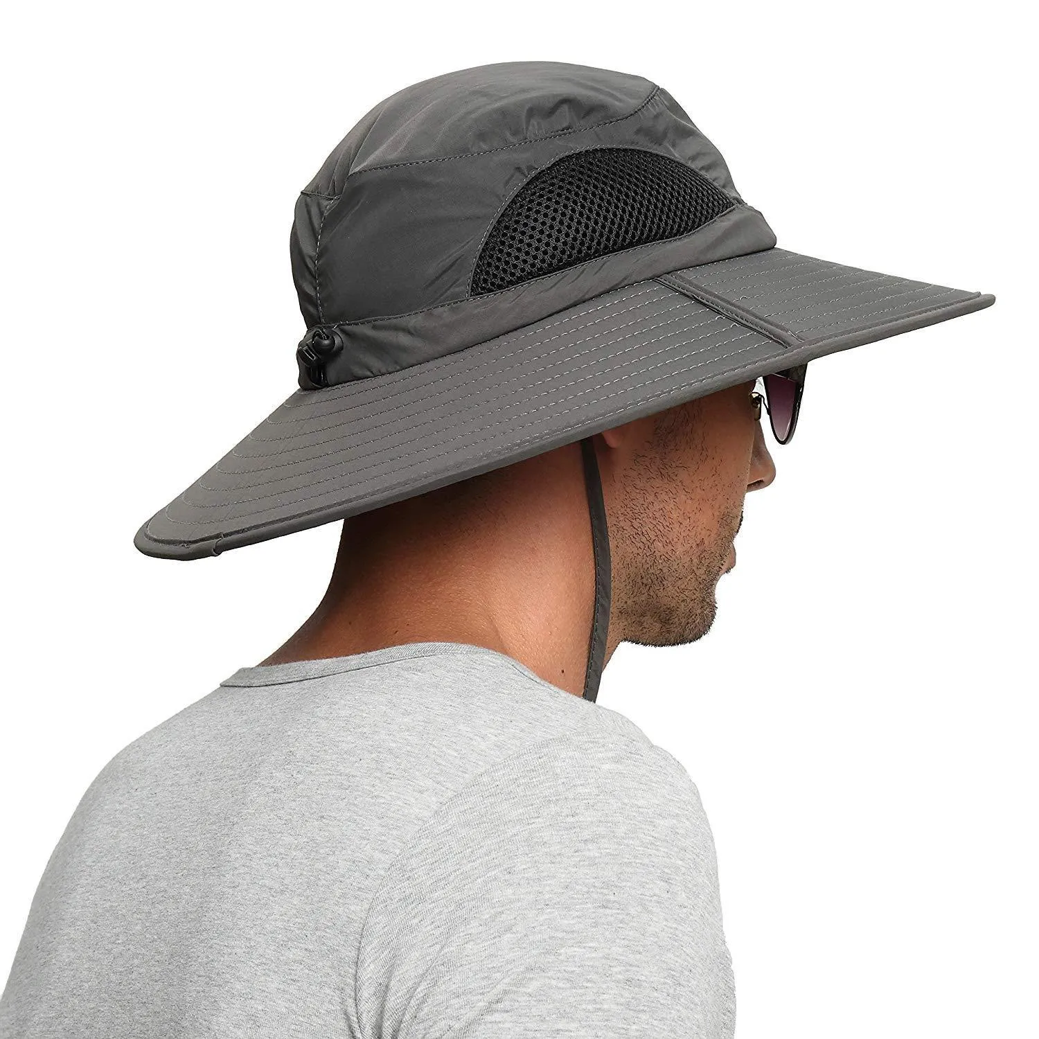 Sun Protection Wide Brim Bucket Hat