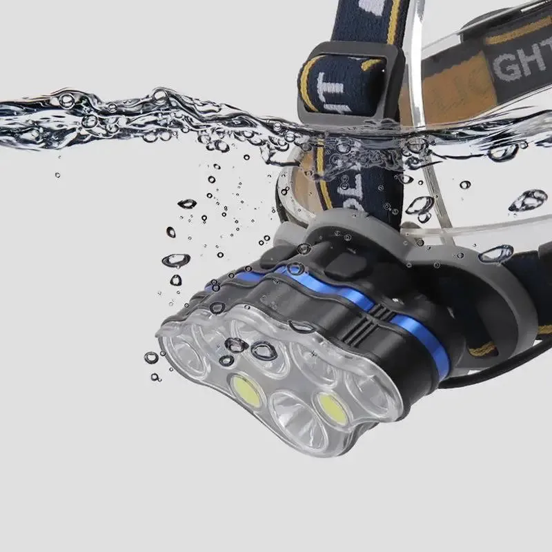 Super Powerful 8 LED Headlamp 8Mode High Power Fishing Headlight USB Rechargeable Outdoor Waterproof  Head Flashlight 18650 Lamp