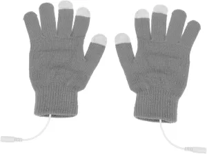 SUPVOX USB Heated Gloves for Men and Women Electric Heating Typing Mittens with Touchscreen Design Warm Knitted Gloves for Outdoor Sports for Camping Hiking and Winter