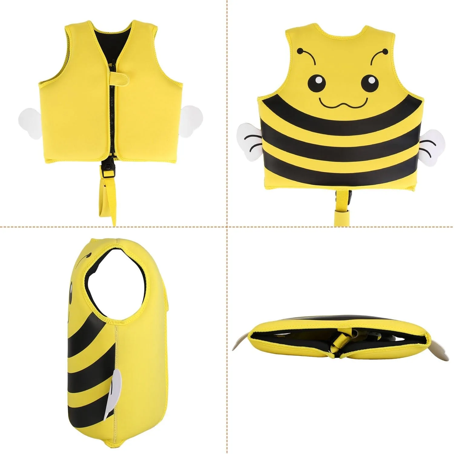 Swim Vest for Kids Float Jacket with Adjustable Crotch Strap