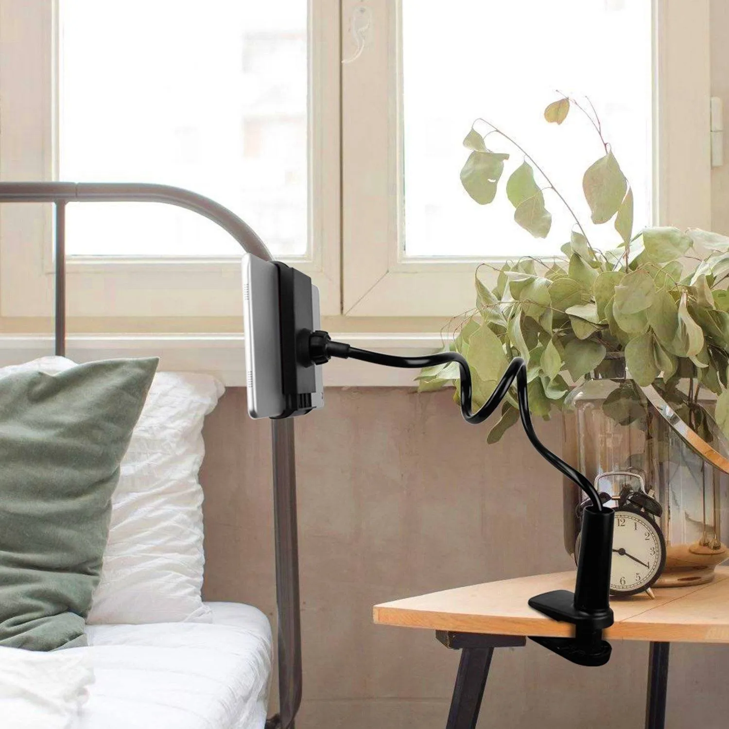 Tablet Gooseneck Stand Bracket with 360¬∞ Rotatable Clip