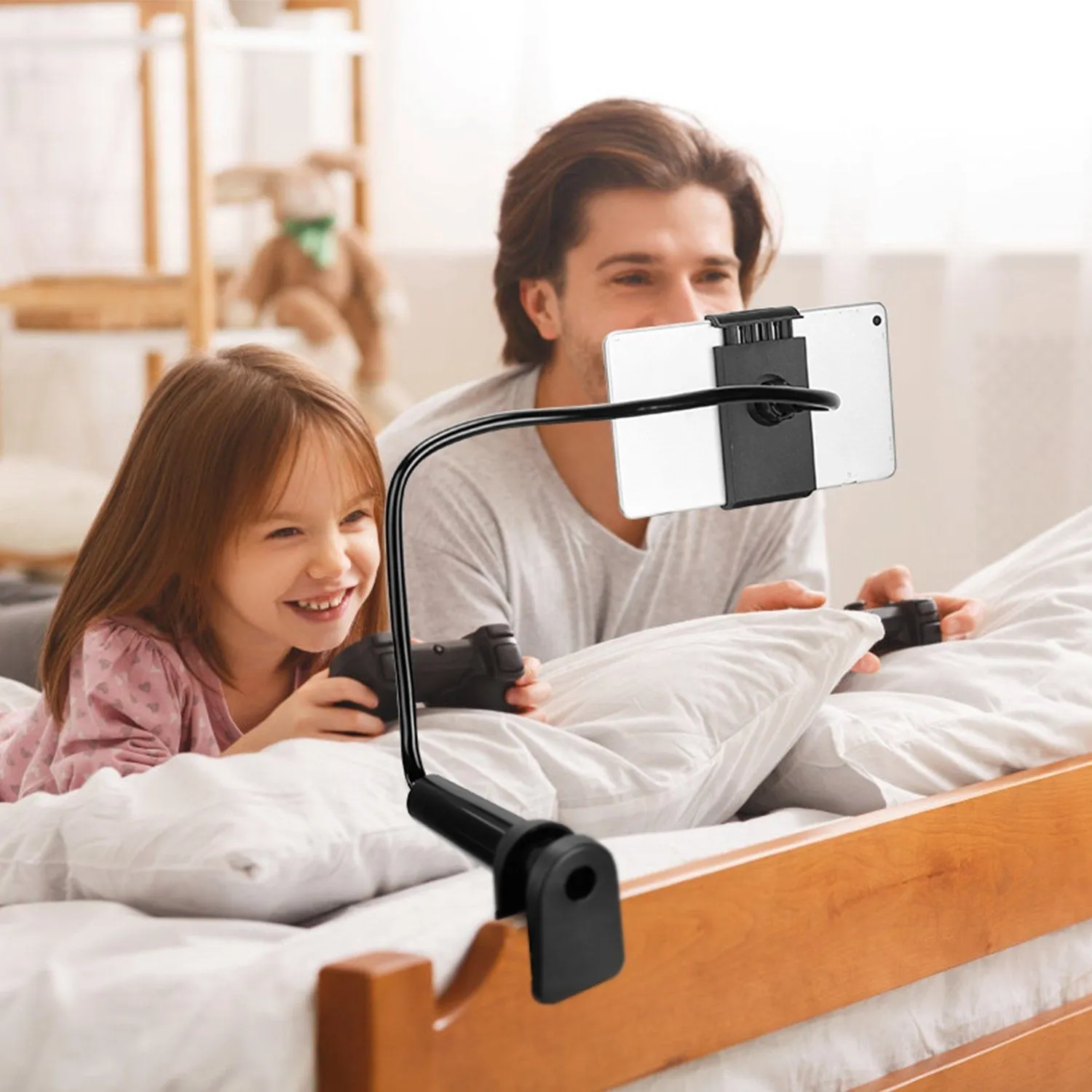 Tablet Gooseneck Stand Bracket with 360¬∞ Rotatable Clip