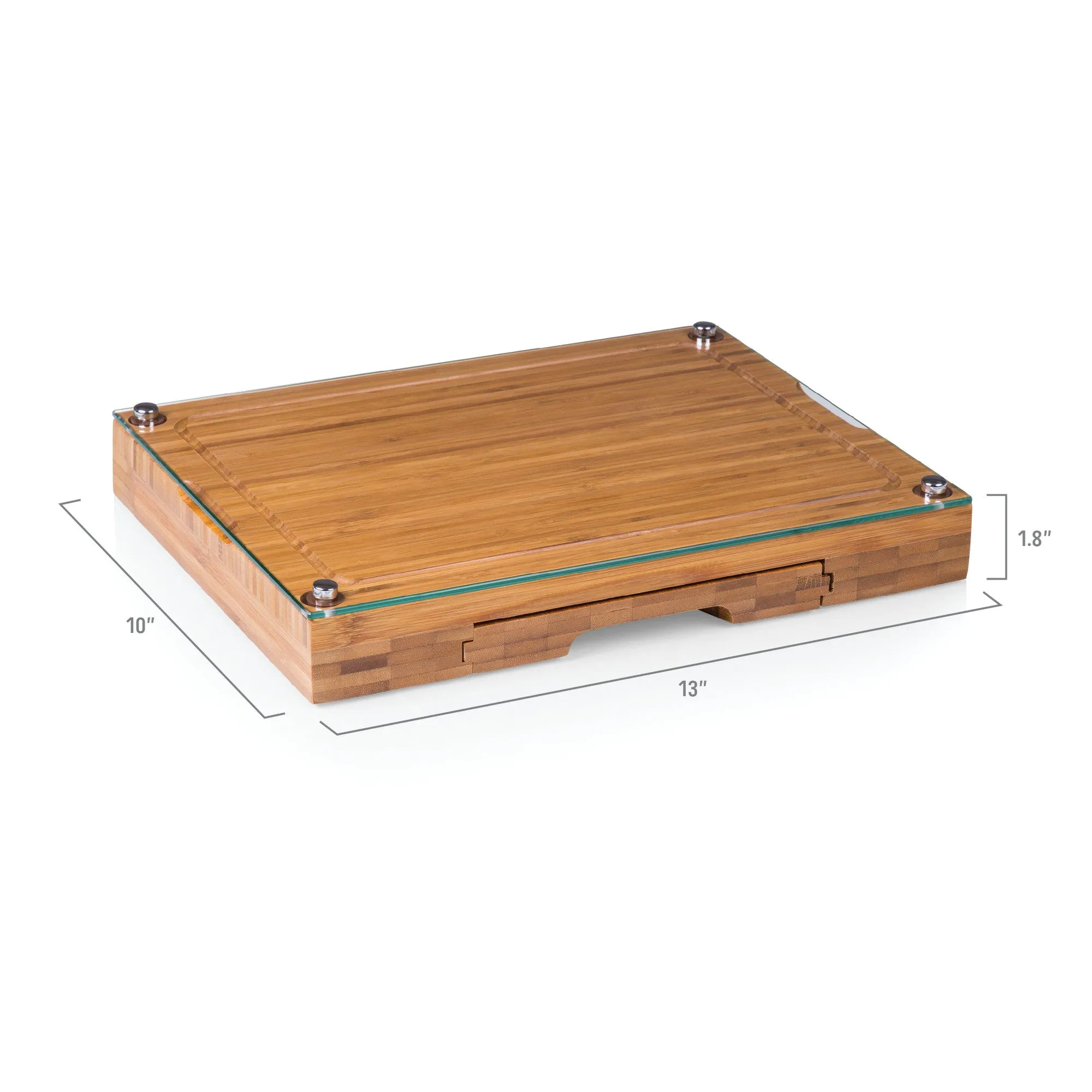 Texas Longhorns - Concerto Glass Top Cheese Cutting Board & Tools Set
