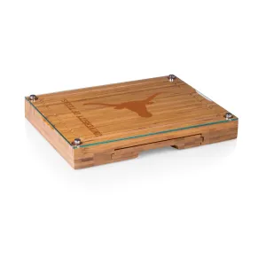 Texas Longhorns - Concerto Glass Top Cheese Cutting Board & Tools Set