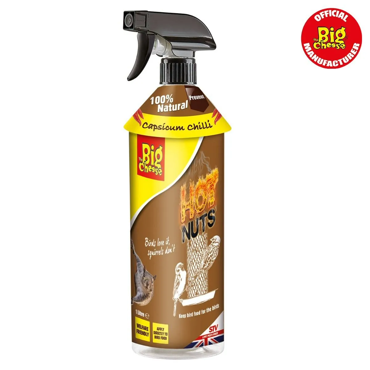 The Big Cheese 1L Hot Nuts Squirrel Repellent
