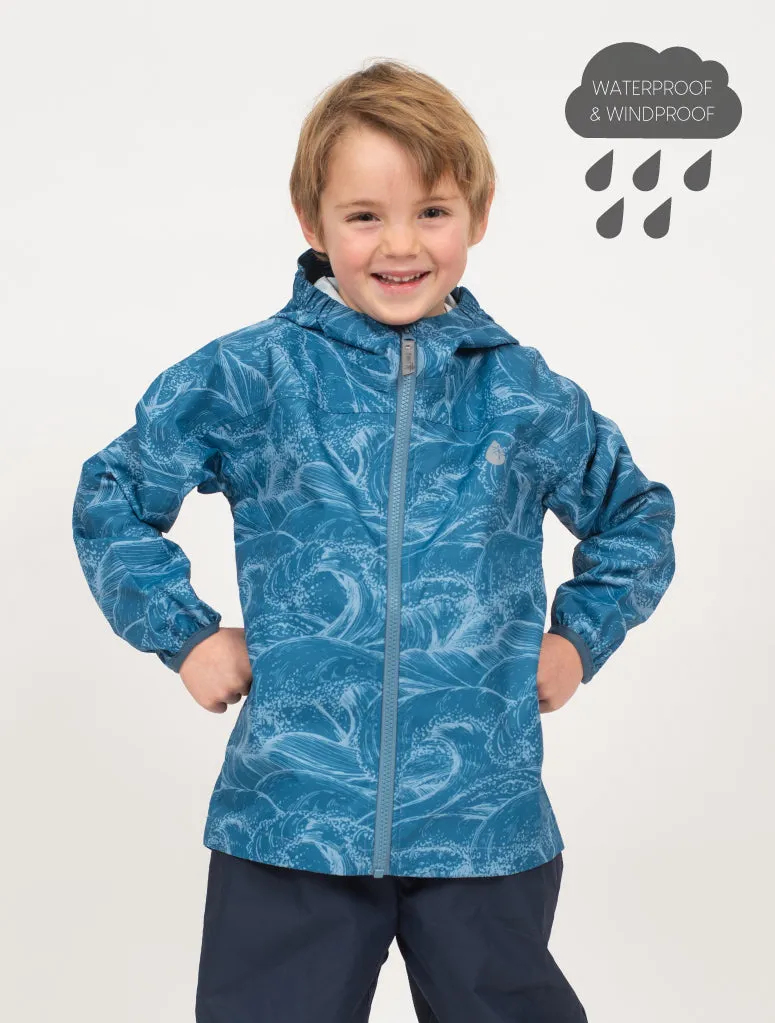 THERM 10K PACKAWAY RAINSHELL JACKET - OCEAN