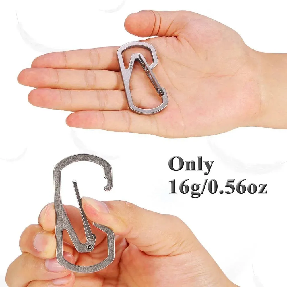 Titanium Carabiner Buckle Keychain Key Chain Holder Outdoor Camping Climbing Snap Clip Lock Hook Fishing Outdoor Survival Tool