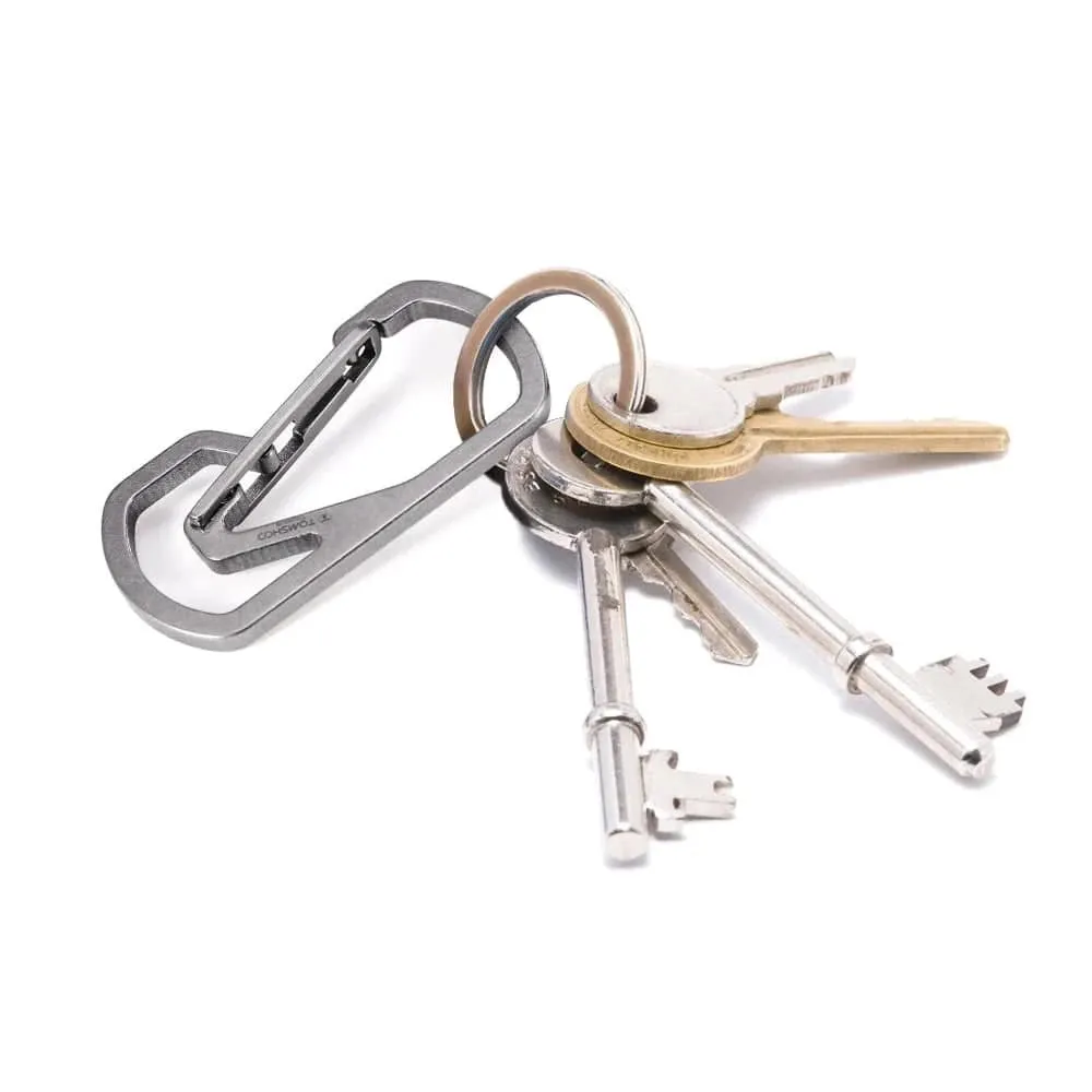 Titanium Carabiner Buckle Keychain Key Chain Holder Outdoor Camping Climbing Snap Clip Lock Hook Fishing Outdoor Survival Tool