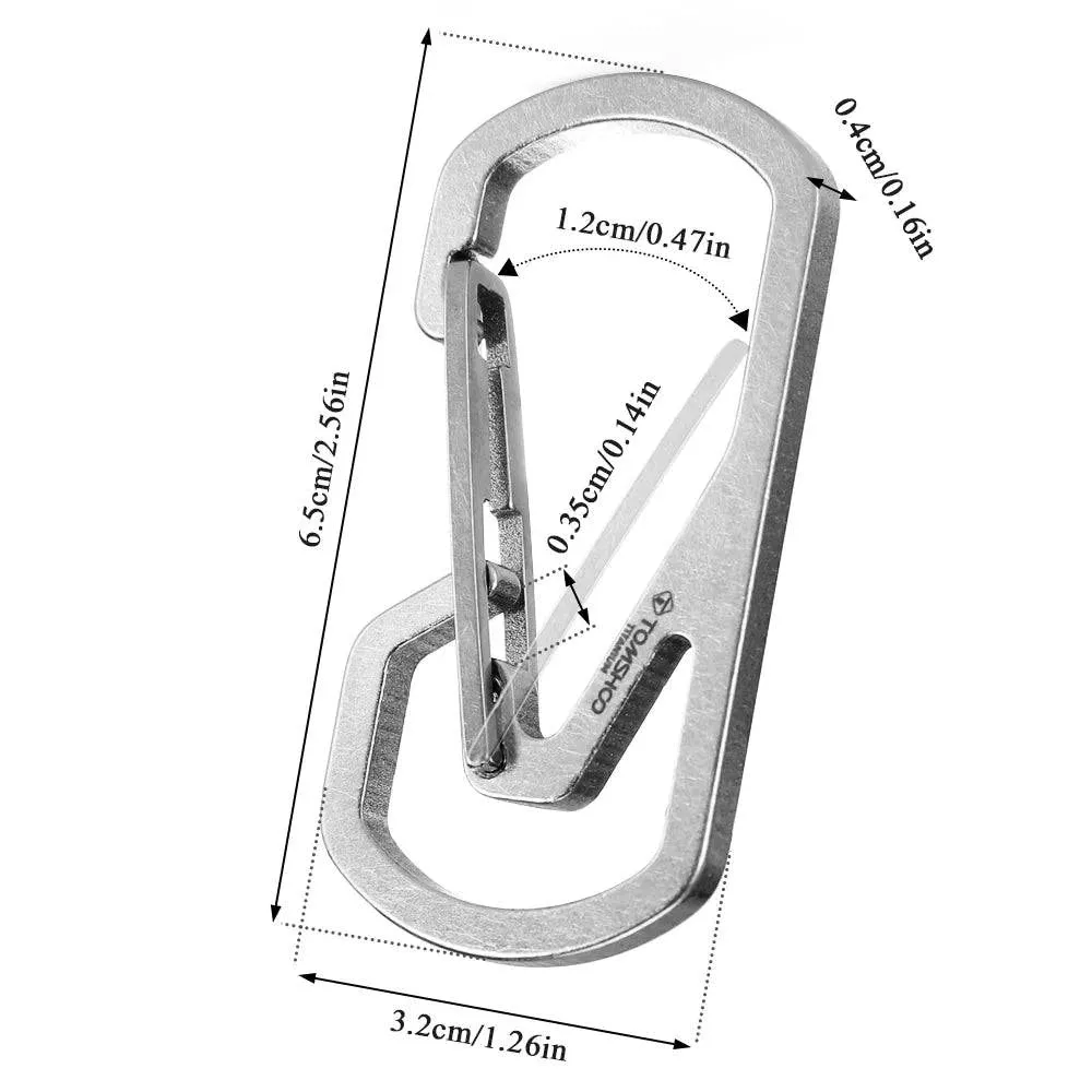 Titanium Carabiner Buckle Keychain Key Chain Holder Outdoor Camping Climbing Snap Clip Lock Hook Fishing Outdoor Survival Tool
