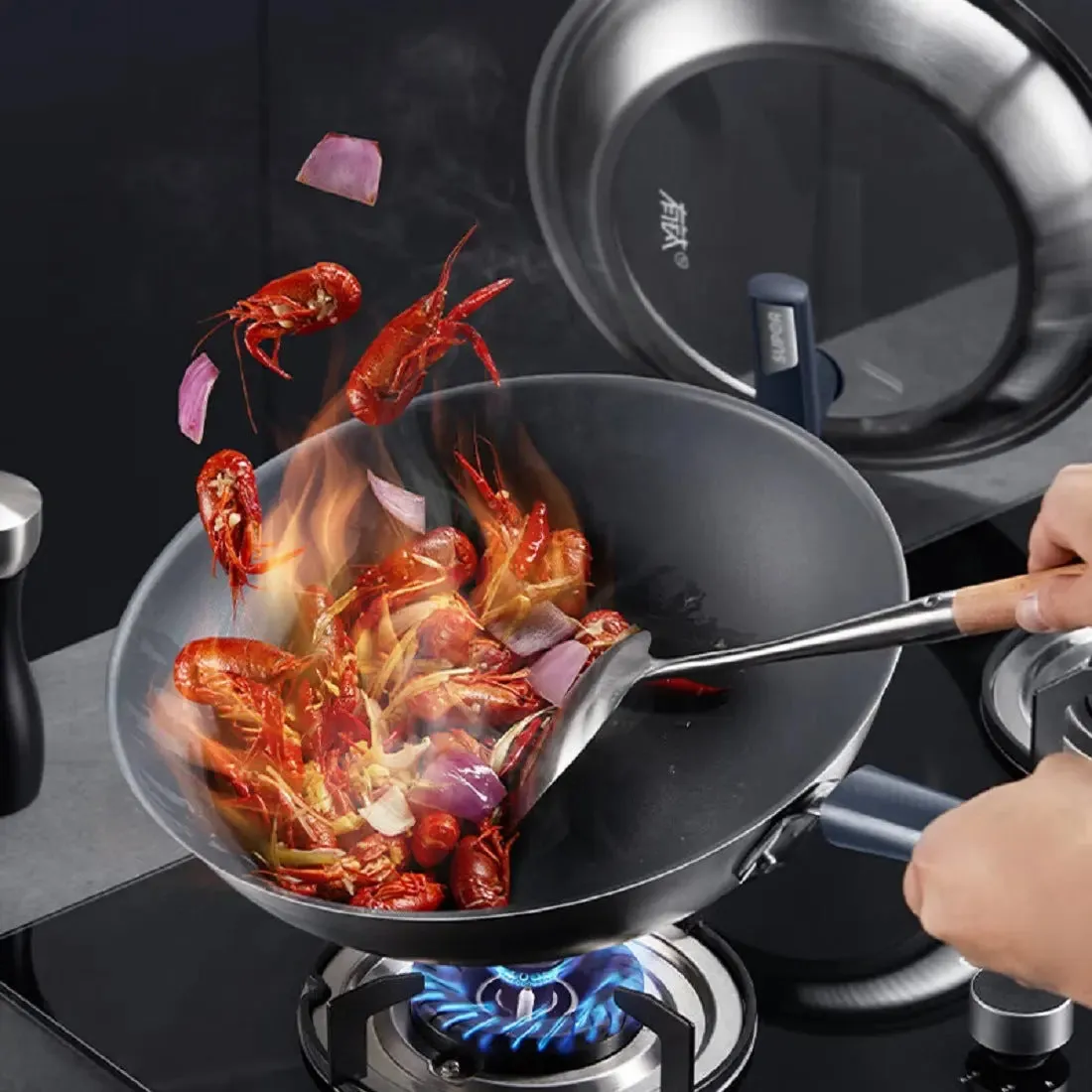 Titanium Uncoated Non-Stick Wok 30cm