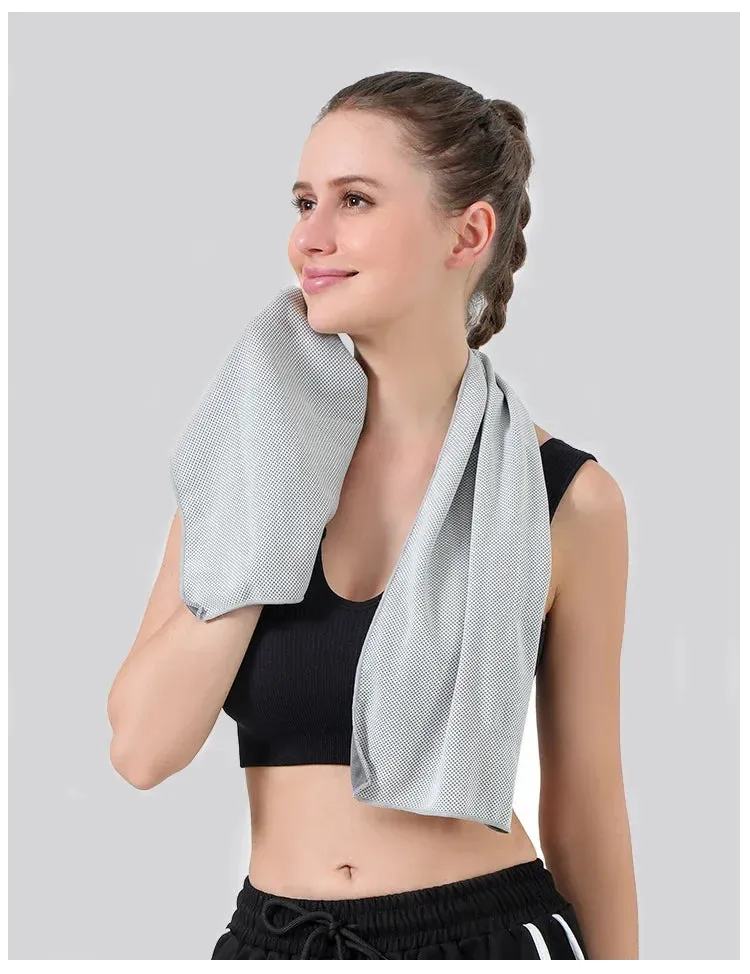 Toalha De Esportes De Secagem Rápida, Toalha De Praia De Refrigera??o Ao Ar Livre, Clube De Ginástica, Running Yoga, Golfe, Fu