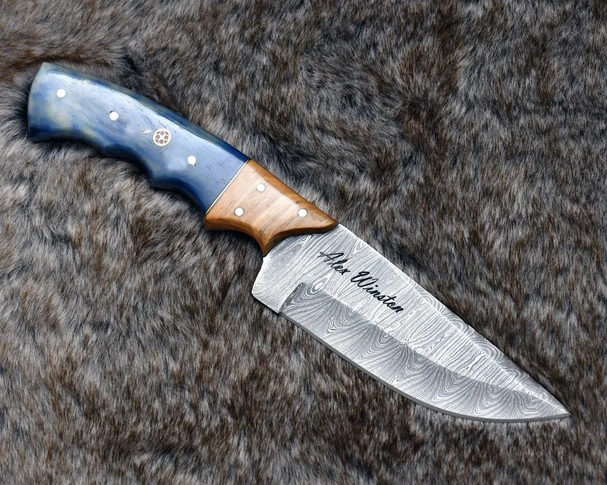 Tranquility Gut Hook Knife with Olive Wood Handle