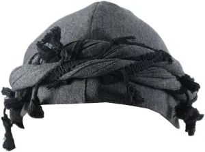 Turban for Men Vintage Twist Head Wraps Durag Satin Lined Halo Turban for Men Modal and Satin Tassels