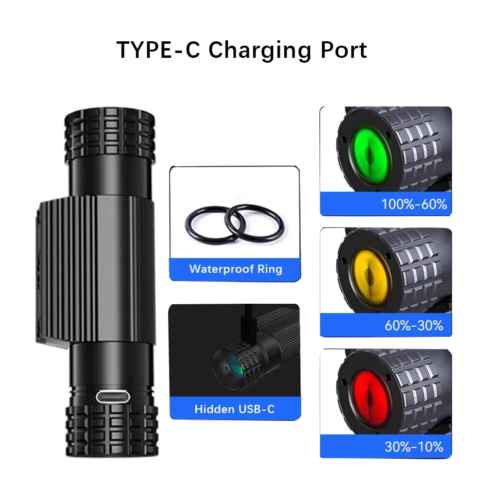 Type C USB  Mini Headlamp XPG G2 LED 18650 Headlight Red Green Purple UV Blue Yellow Flash Head Lamp Light Flash Light Torch