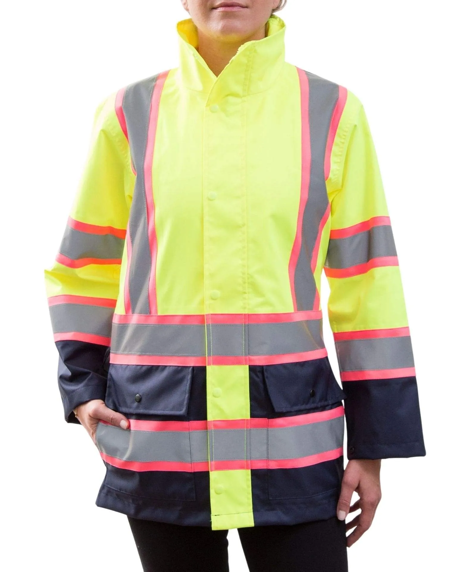 UHV825 HiVis Women's Rain Jacket